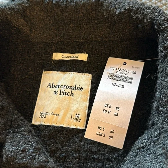 COPY - NWT Abercrombie Black Shacket - Picture 3 of 5